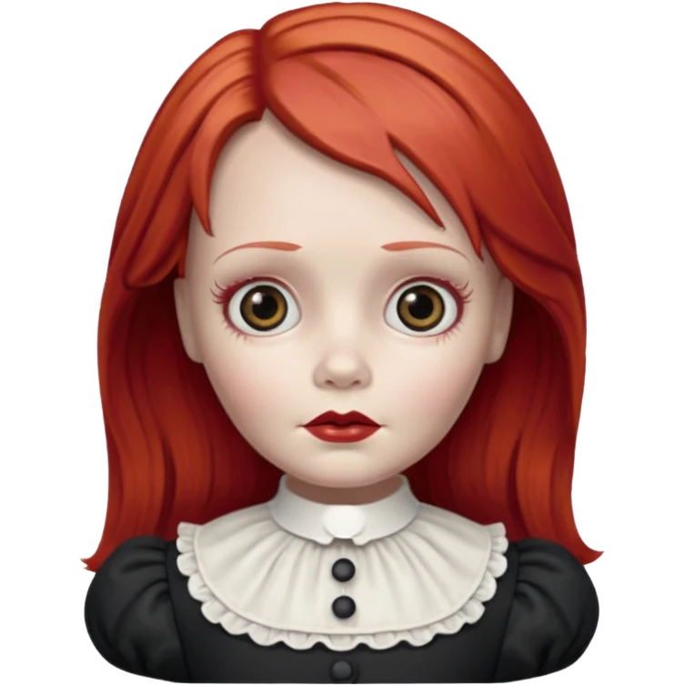 Annabelle doll (red hair) from The Conjuring movie emoji