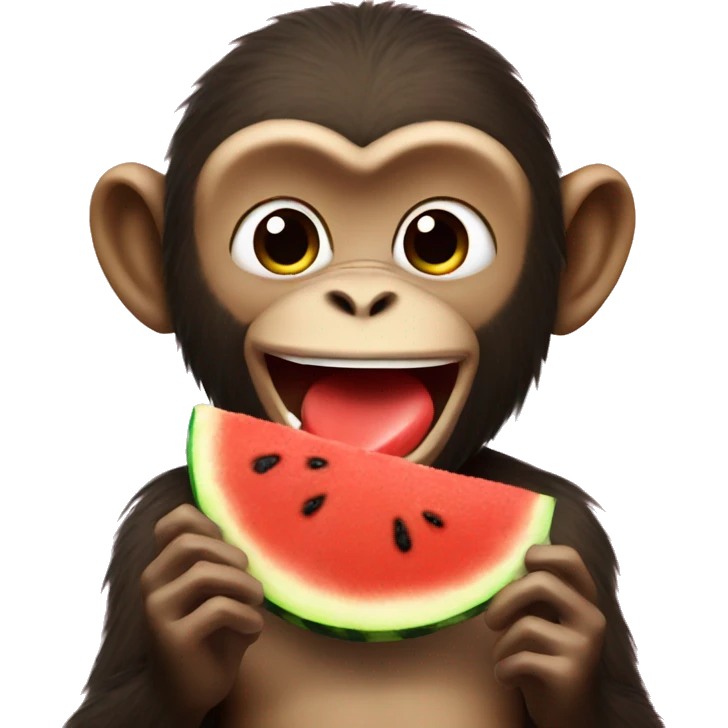 Monkey eating watermelon  emoji