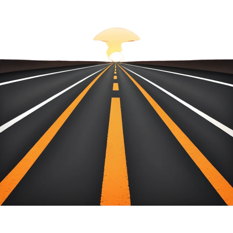 road with sunset emoji