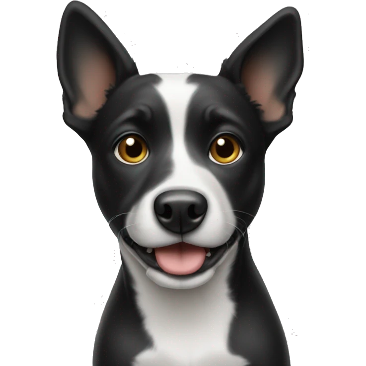Black and white dog emoji