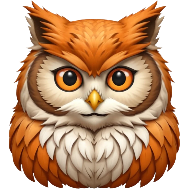 Cat head fuse owl body emoji