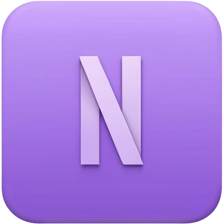 Netflix aesthetic "N" logo in pastel purple emoji