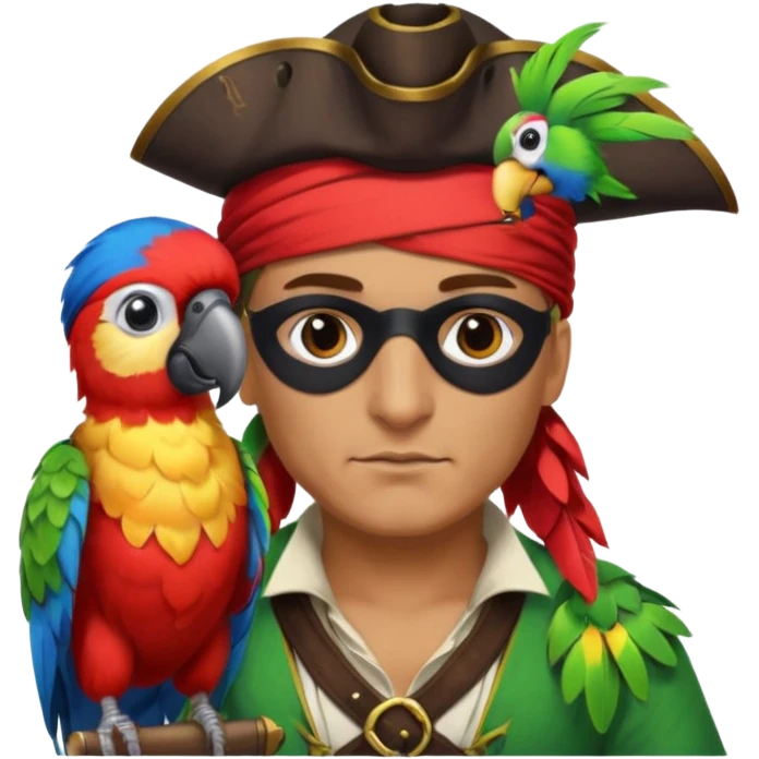 pirate and parrot emoji