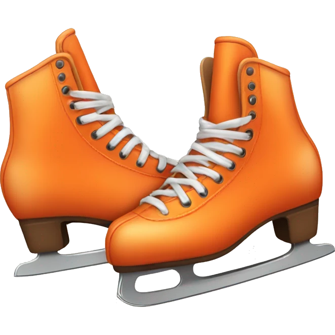 Ice skates orange  emoji