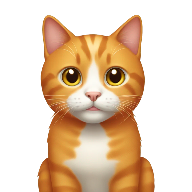 orange cat with white spots emoji