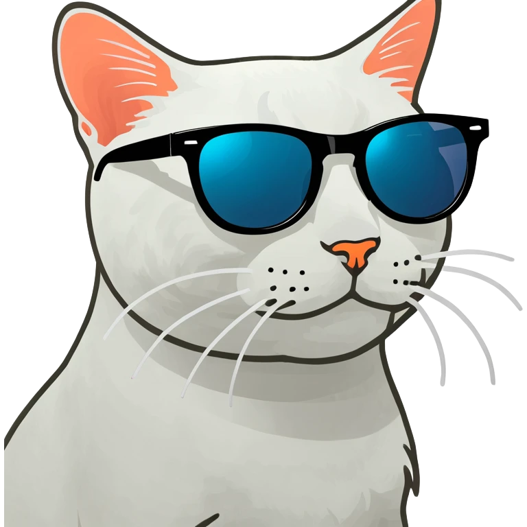 Cat with sunglasses emoji