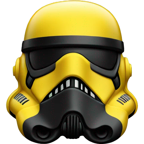 Black and yellow stormtrooper helmet  emoji