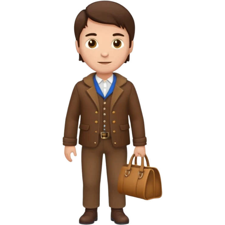 brunette man with brown dutch clothing emoji