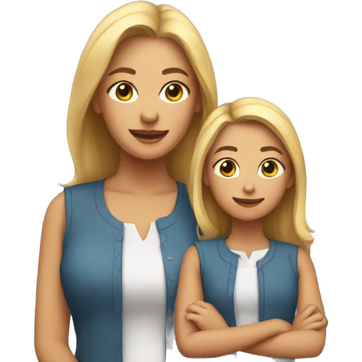 Mom and daughter  emoji