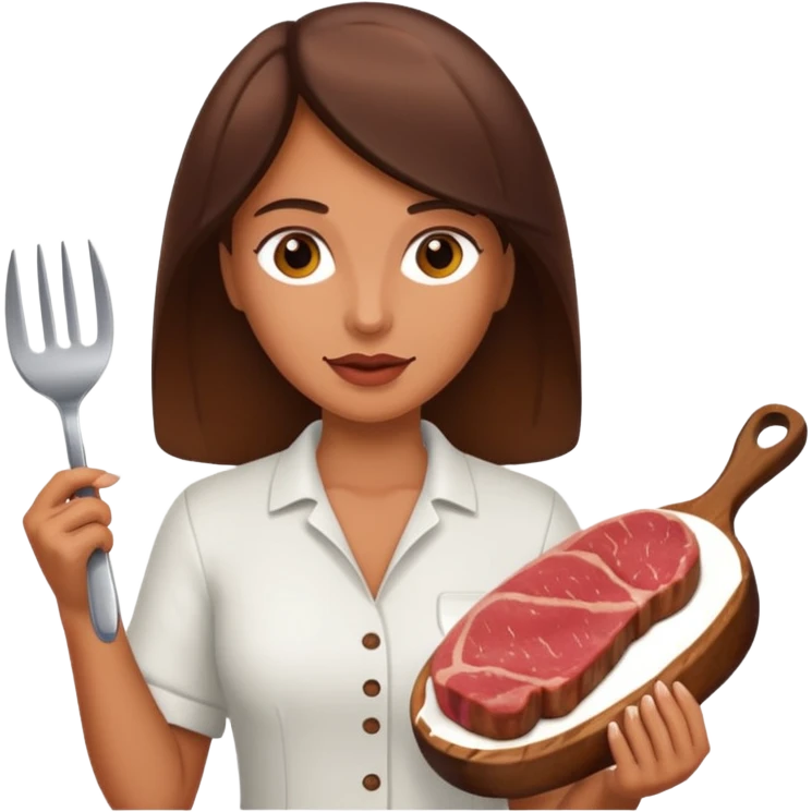Woman steak and penis emoji