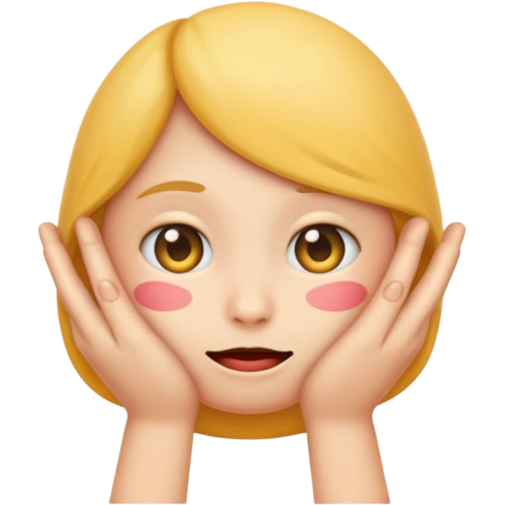 Je veux un emoji qui soit timide et qui cache ses parties intimes avec ses mains non emoji rond classique  emoji