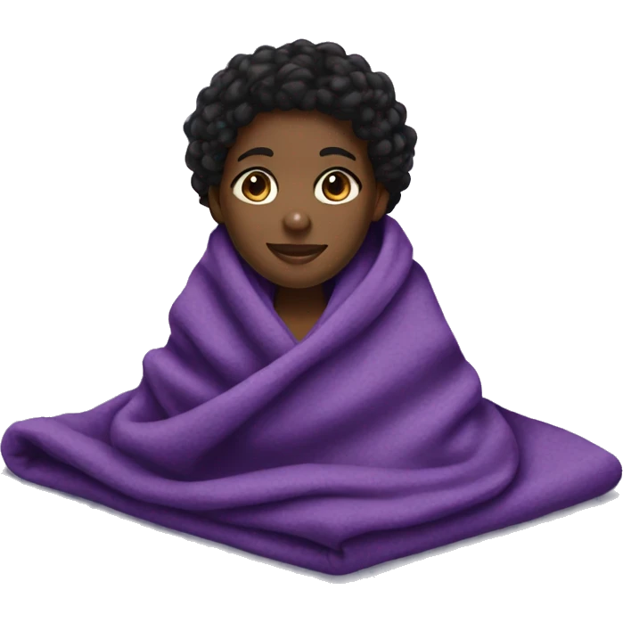Purple blanket black girl emoji