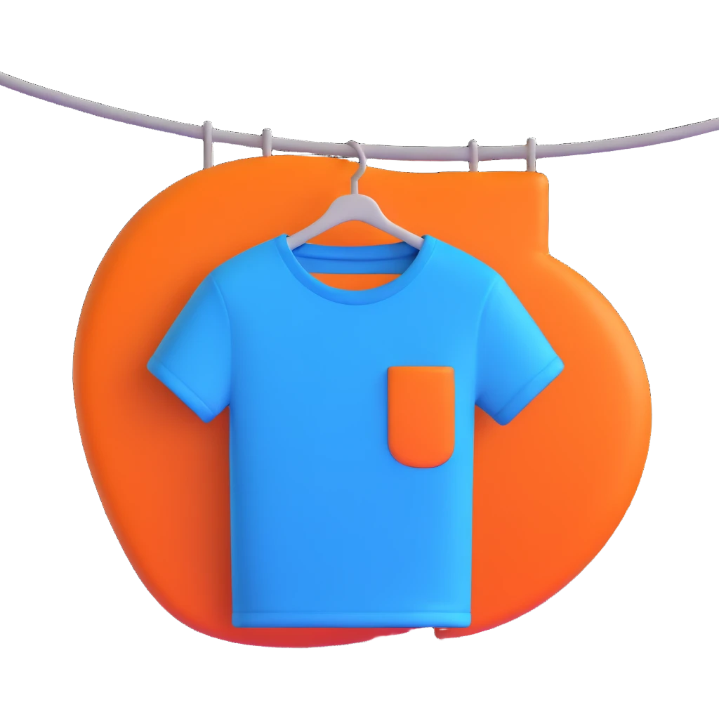 blue tee shirt on a hanger emoji