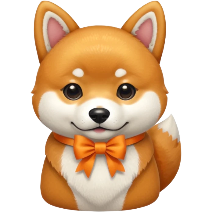 Shiba Inu dog with bow emoji