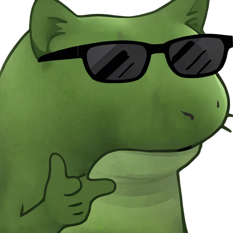 Cat with sunglasses emoji