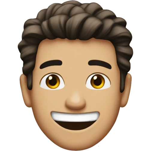 Ross from Friends with a really wide smile emoji