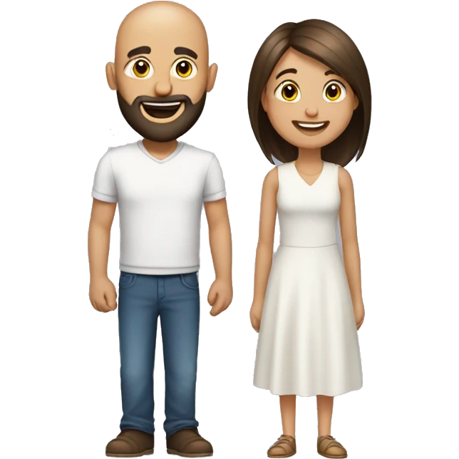 Happy-secret-couple-wheatish-bald-guy-with-beard-with-boy-long -haircut-girl-hug emoji