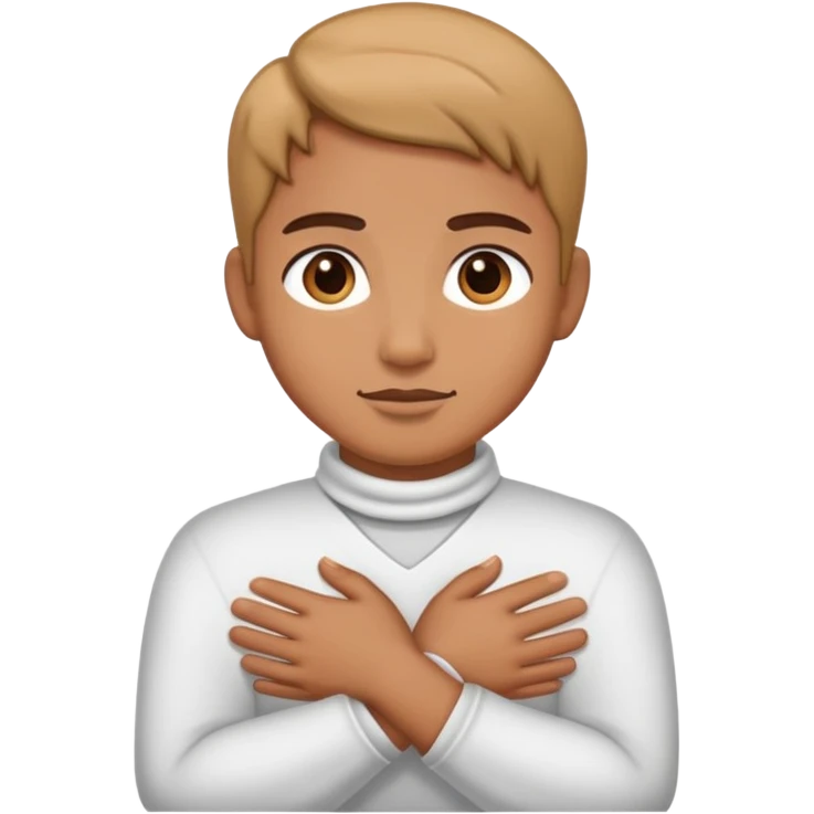 Hands Crossed around neck emoji