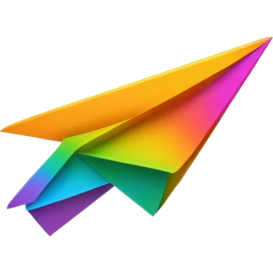 colorful paper plane emoji