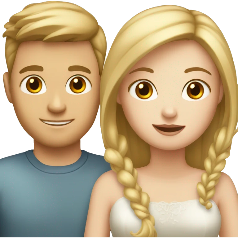 white boy and white girl engagement emoji