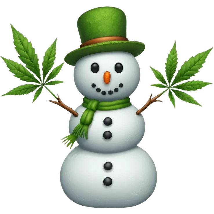 weed snowman  emoji