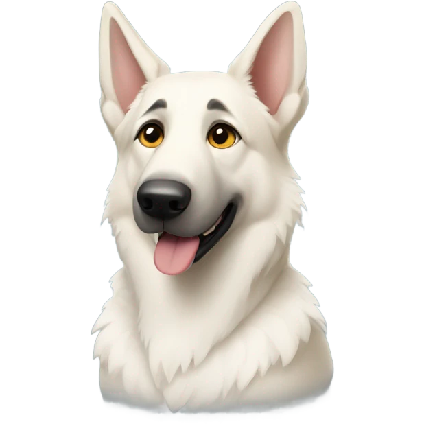 White German shepherd emoji