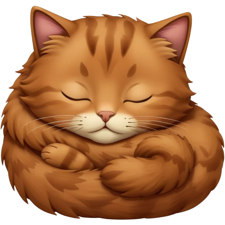 Brown Cat sleep emoji