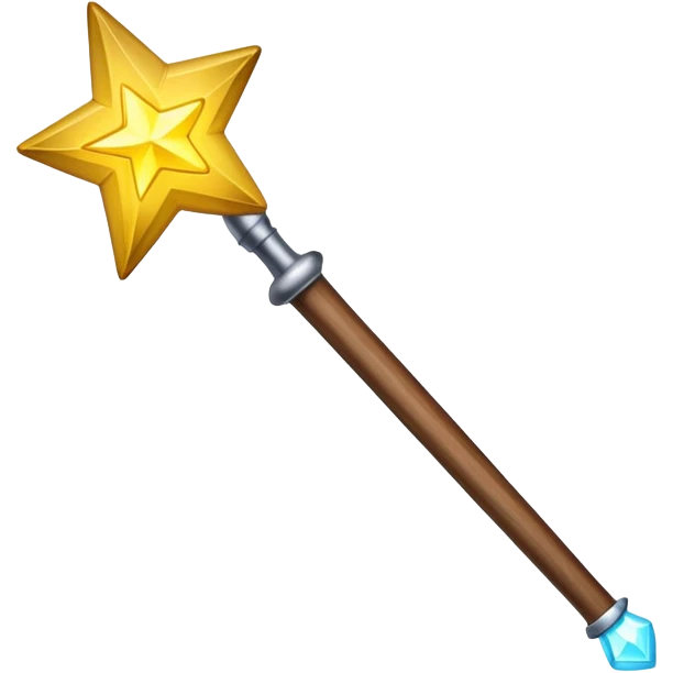 magic wand with yellow star emoji
