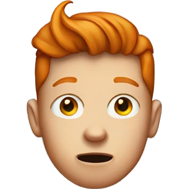 Ginger boy with boogers coming out of nose emoji