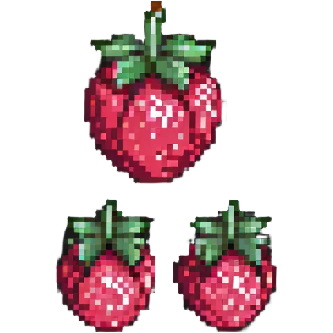 two raspberries emoji