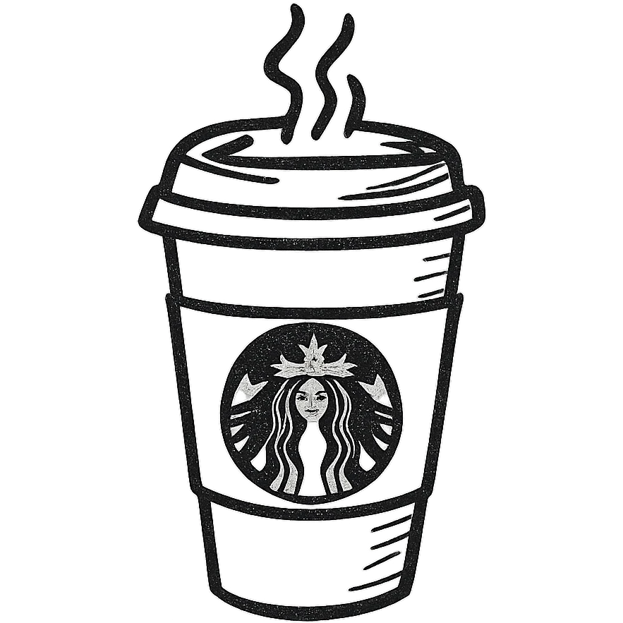 Starbucks cup of coffee emoji