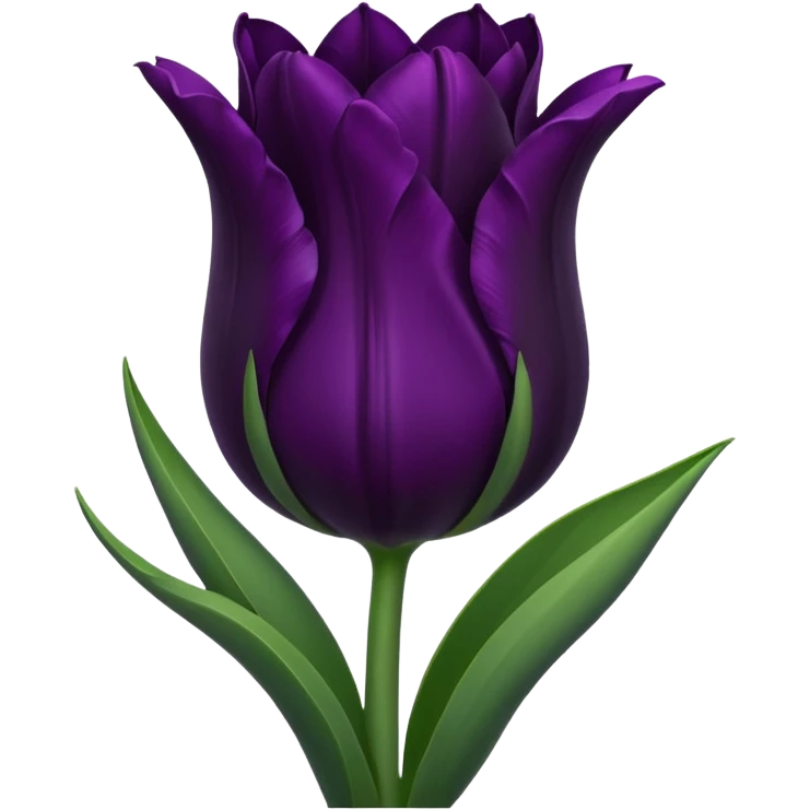 a black tulip emoji