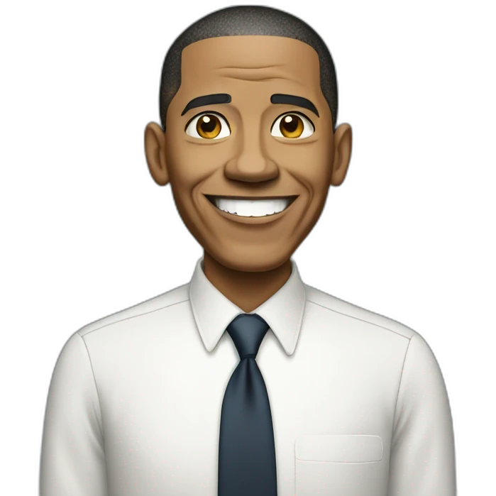 White man Barack Obama emoji