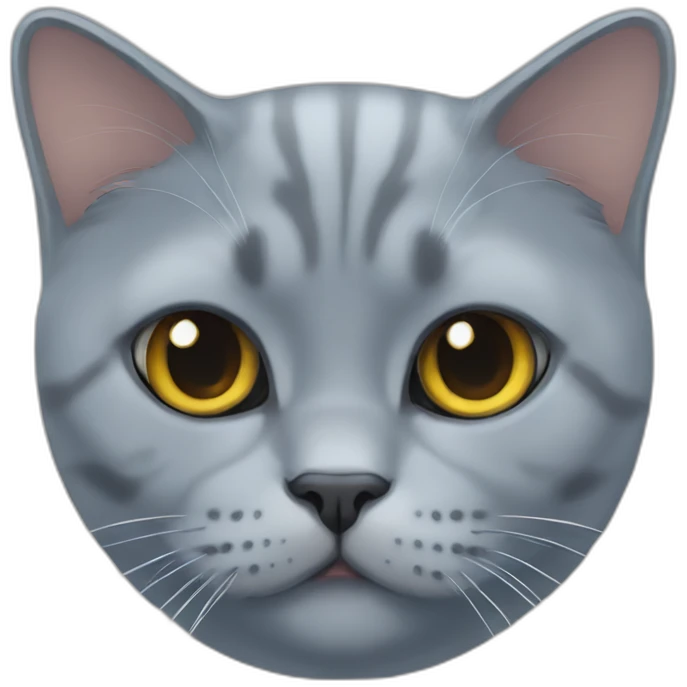 blue british shorthair cat face emoji
