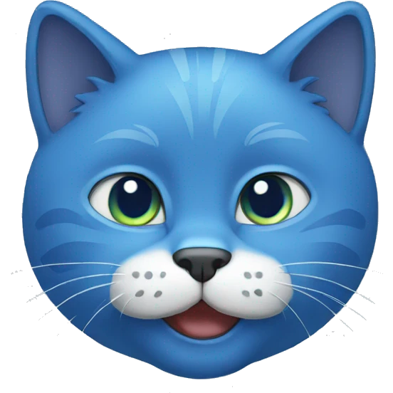 blue cat  emoji