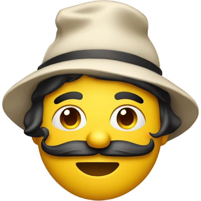 Yellow emoji with backwards hat biting lip emoji
