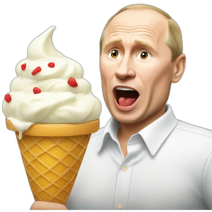 putin eating ice cream emoji