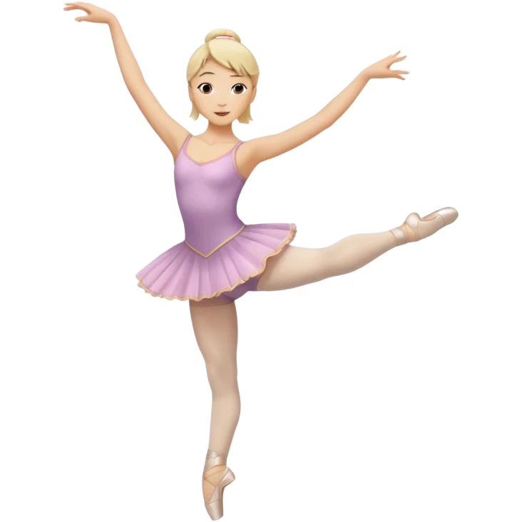 Blonde Asian dancing ballet, tippy toes emoji