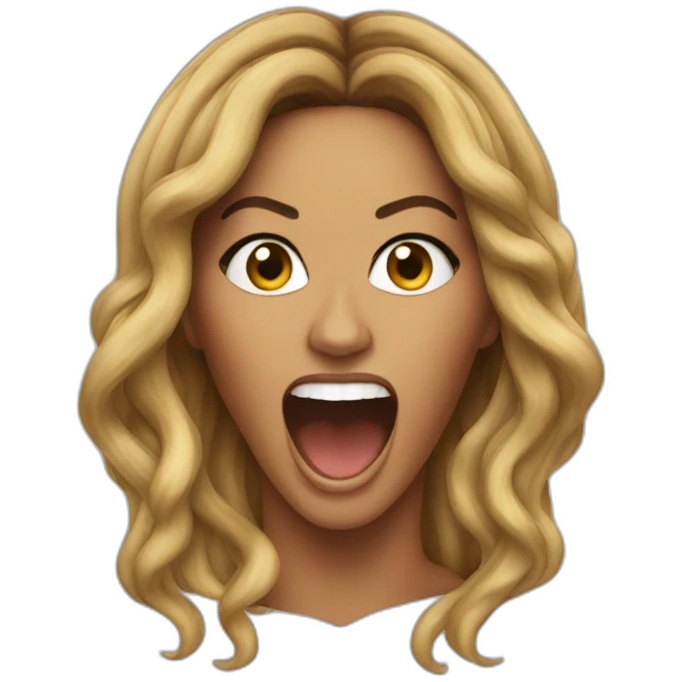 beyonce shouting emoji