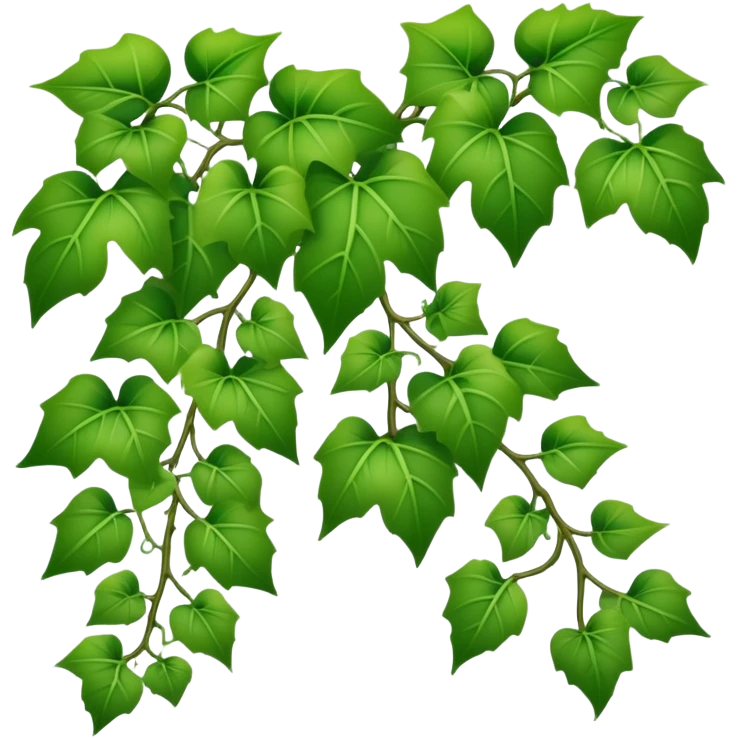 green ivy vine with leaves emoji