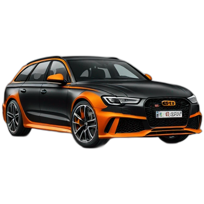 rs6 noire et orange  emoji