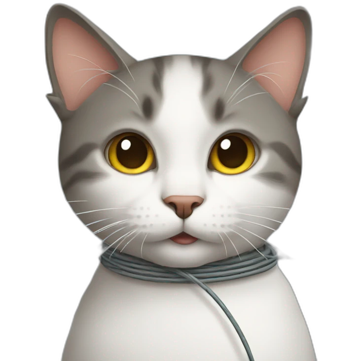 cat holding wire emoji