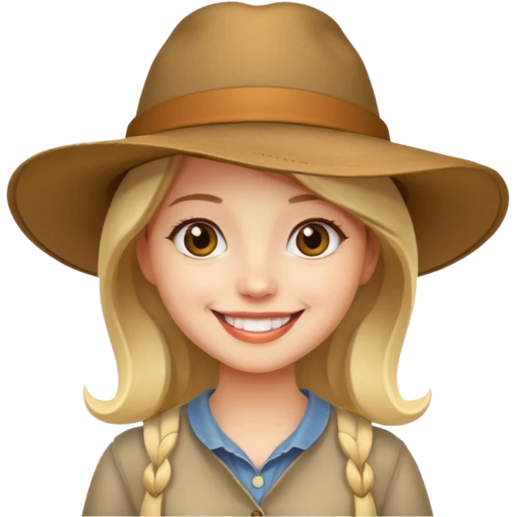 Wide Brim Hat Girl emoji