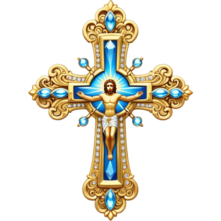 Jesús cross With rhinestones  emoji
