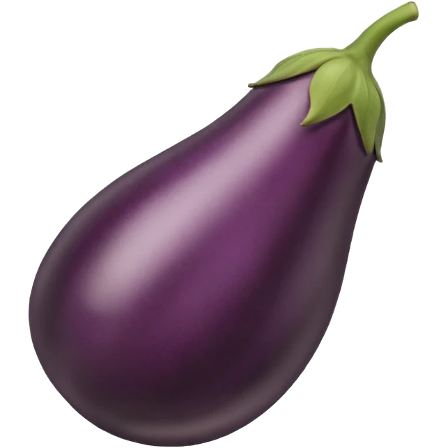 Eggplant emoji but replace the purple with brown emoji