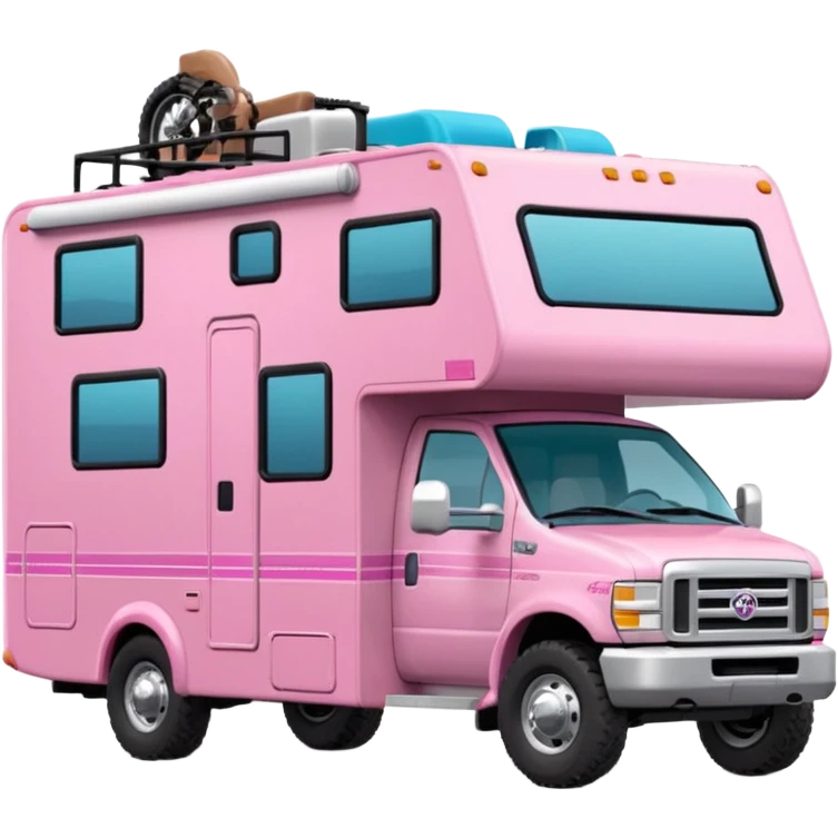 Barbie styled motor home rv off-roading rock-climbing 4x4 desert Winnebago  emoji