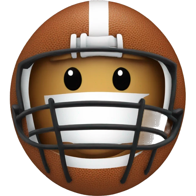 Football with smiley face  emoji