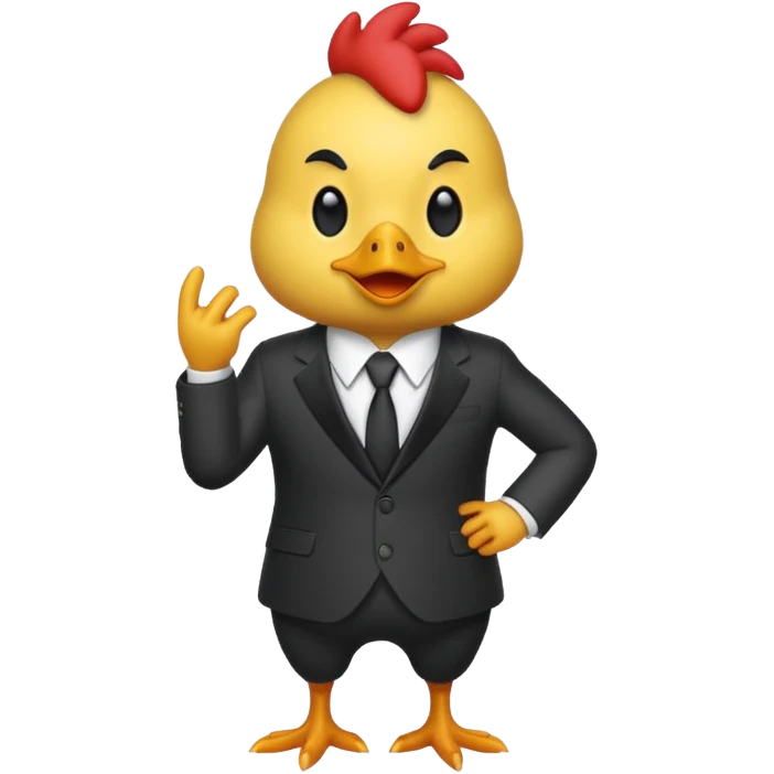 chicken in suit  emoji