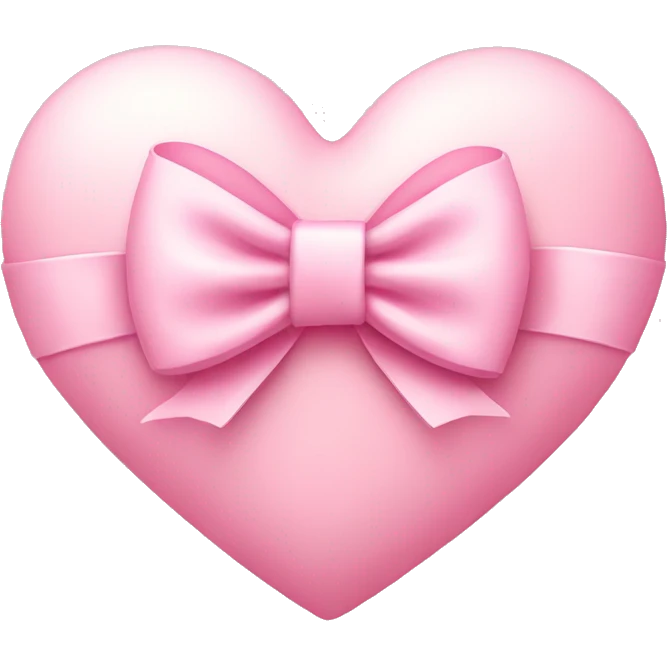 Light pink heart with bow emoji