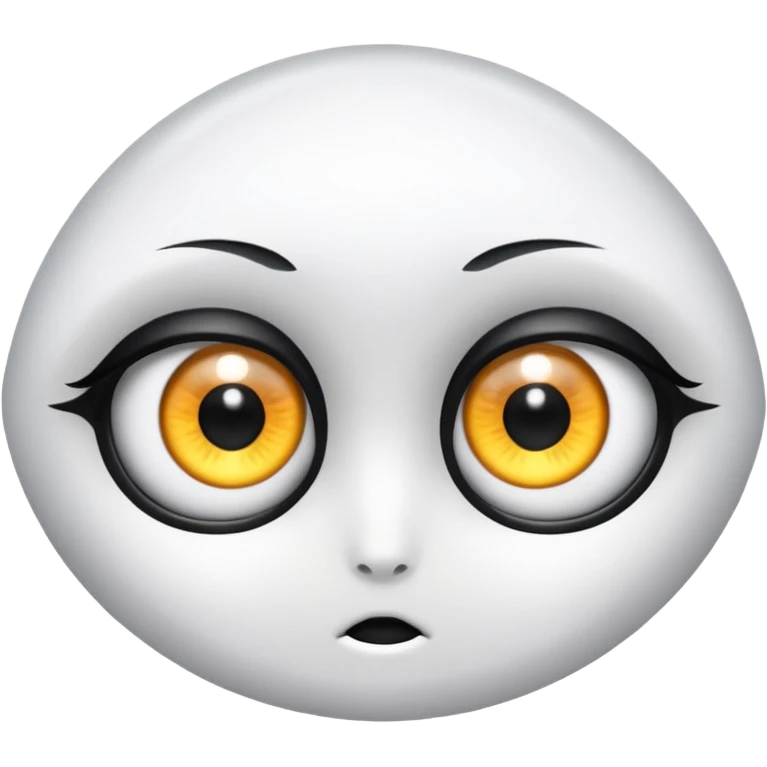 Cool eyes with large white eyes and a black circle in the middle emoji